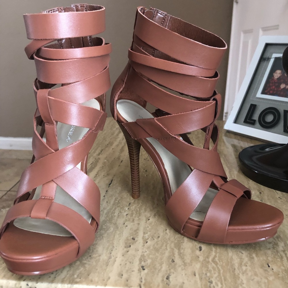 Leather Platform Heels